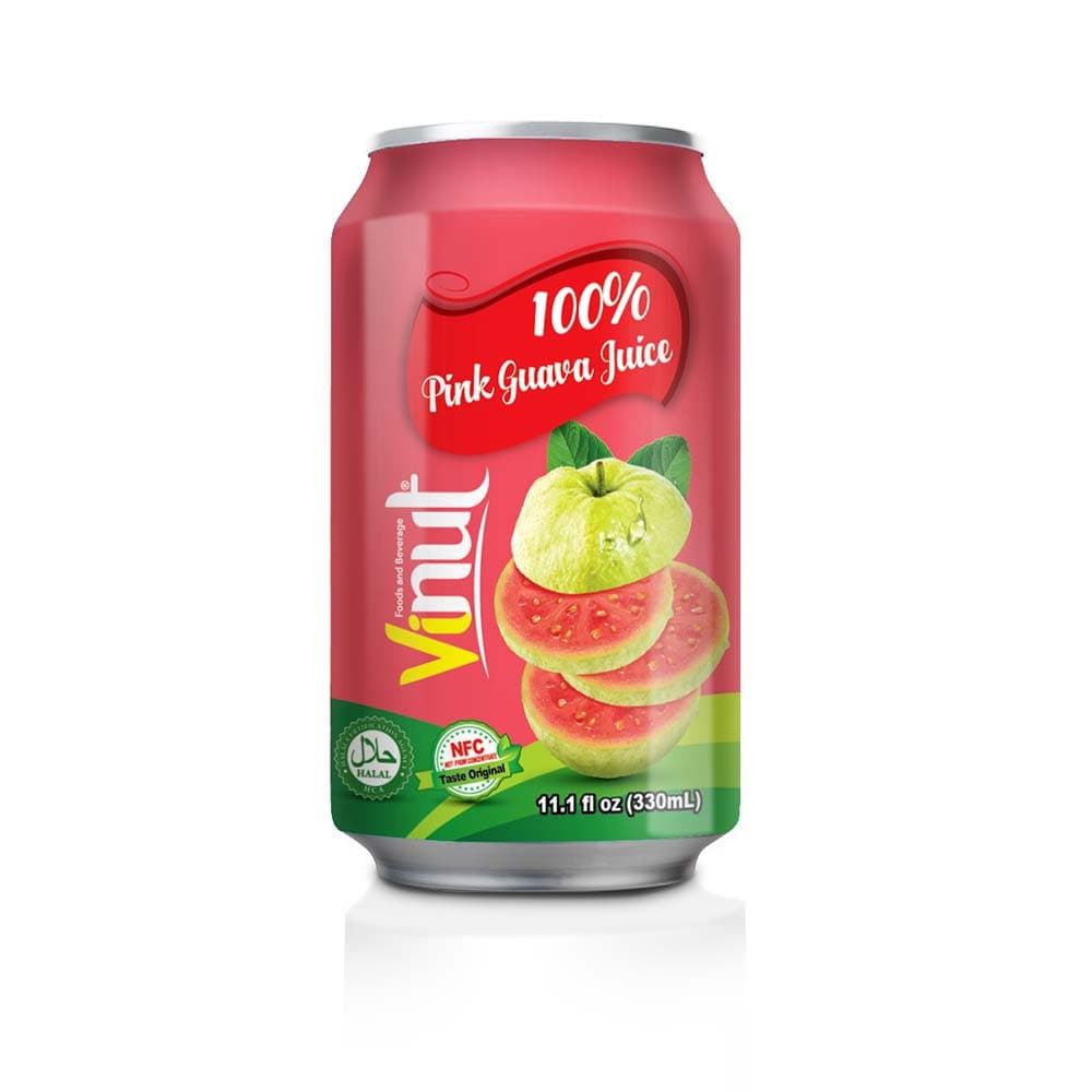 VINUT 100% Pink Guava Juice, 11.1 fl oz (330 mL) Can
