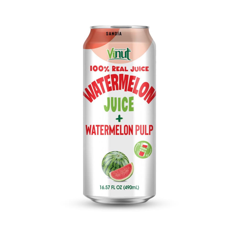 VINUT 100% ریښتیني د هندواڼې جوس + د هندواڼې غوښه، کین، 16.57 fl oz 490 mL