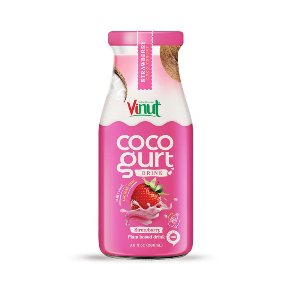 VINUT د سټرابیري کوکوګرټ څښاک، د بوټو پر بنسټ، په شیشې بوتل کې، 9.8 fl oz 280 mL