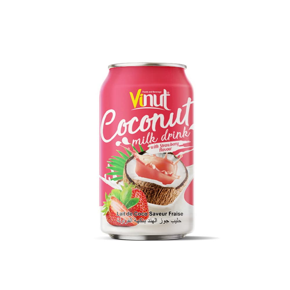 VINUT د ناريلو شيدو څښاک، سټرابیري خوند، کېن، (۳۳۰ ملي ليتره)