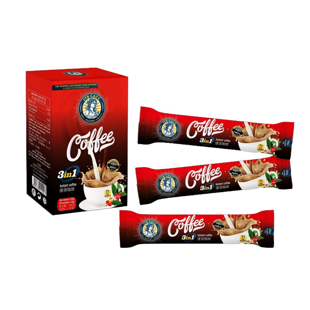 VINUT Coffee 3in1، فوري قهوه، بکس (20 ساشې x 16g)، (320g)