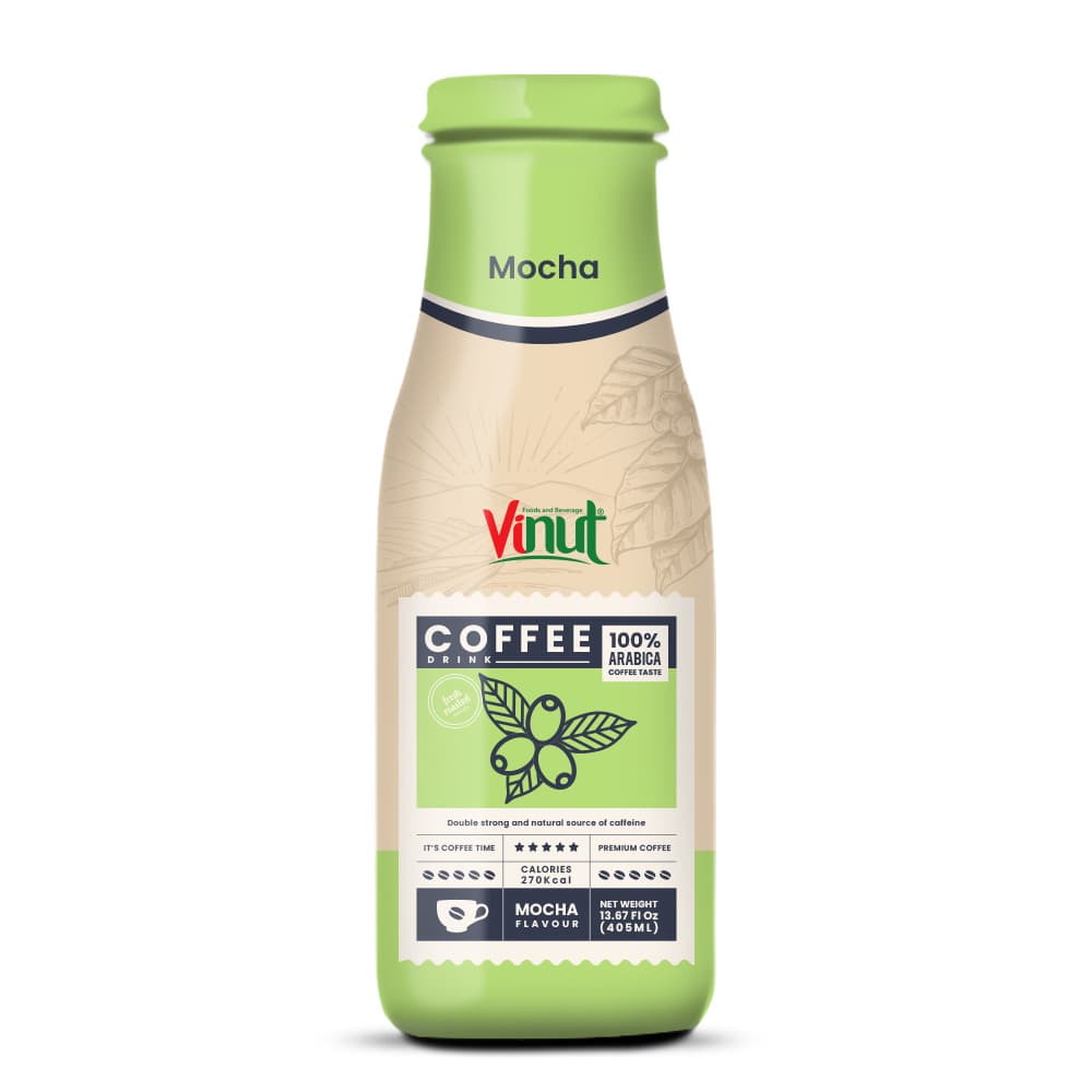 VINUT قهوې څښاک ۱۰۰٪ عربیکا، موکا خوند، بوتل، 13.87 fl oz 405 mL