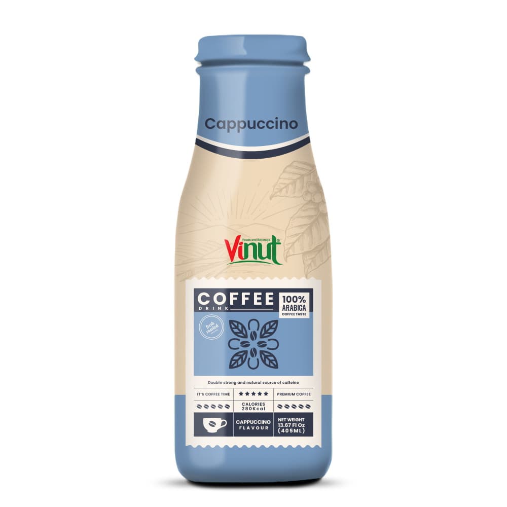 VINUT قهوې څښاک کاپوچینو، ۱۰۰٪ عربیکا، بوتل، 13.87 fl oz 405 mL
