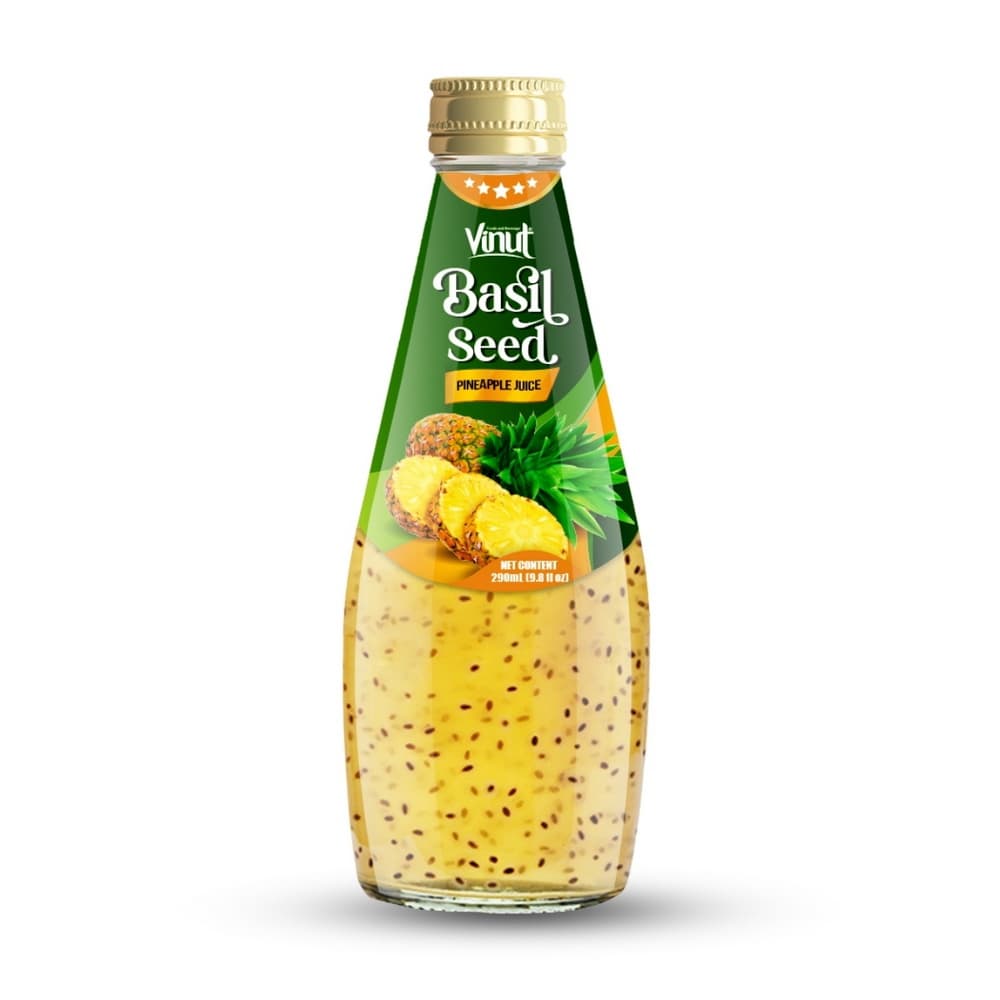 VINUT د اناناس باسیل تخم جوس، شیشې بوتل، 9.8 fl oz (290 mL)
