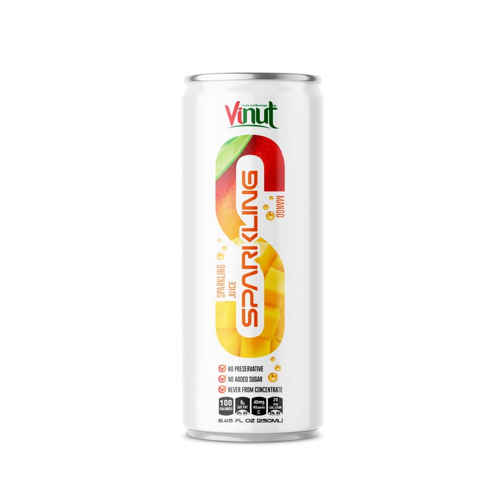 VINUT آم چمکیدونکی جوس، بې اضافه شکر، نرۍ قوطي، 8.45 fl oz 250 mL